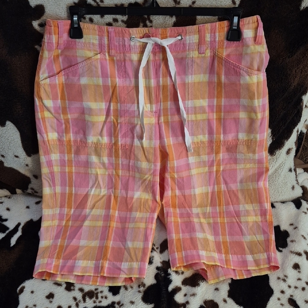 Jones New York NWT Sport Pink and Orange Plaid Garment
